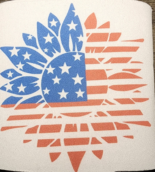 American Sunflower Koozie